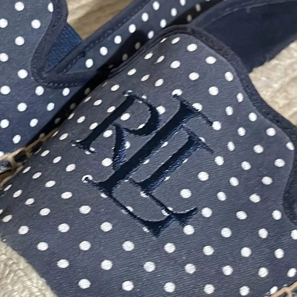 Lauren Ralph Lauren Womens Flats Polka Dots
Destini Espadrilles Navy Blue 7.5B - Picture 13 of 14